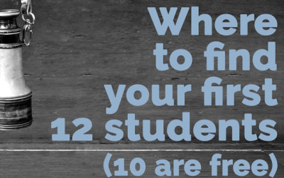 Where to find your first 12 students (10 are free)